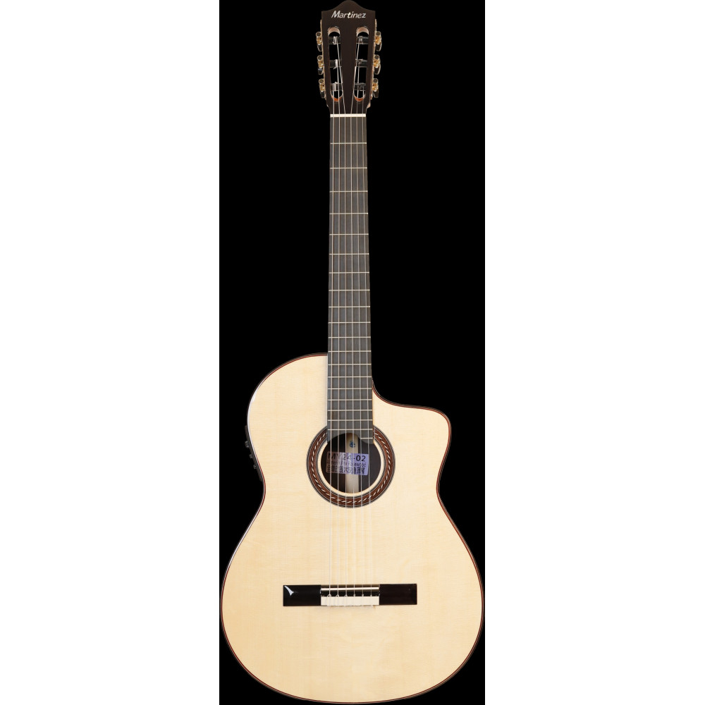 Almeria-Luthier-Rosewood Классическая гитара со звукоснимателем, с вырезом, Martinez