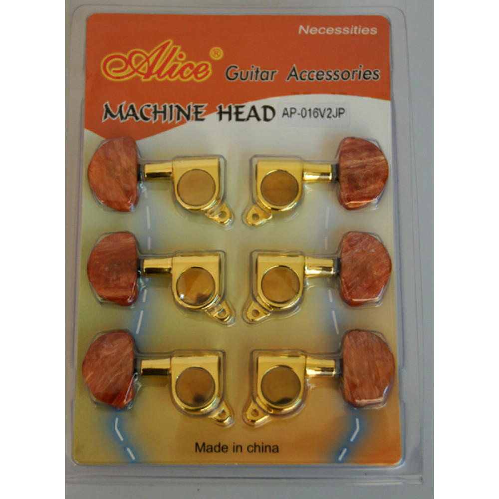 AP-016V2JP Комплект 3+3 колковой механики, золото, Alice