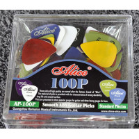 Коробка медиаторов Alice AP-100P, ABS пластик, толщина 0,58-0,81мм, 100шт [13]