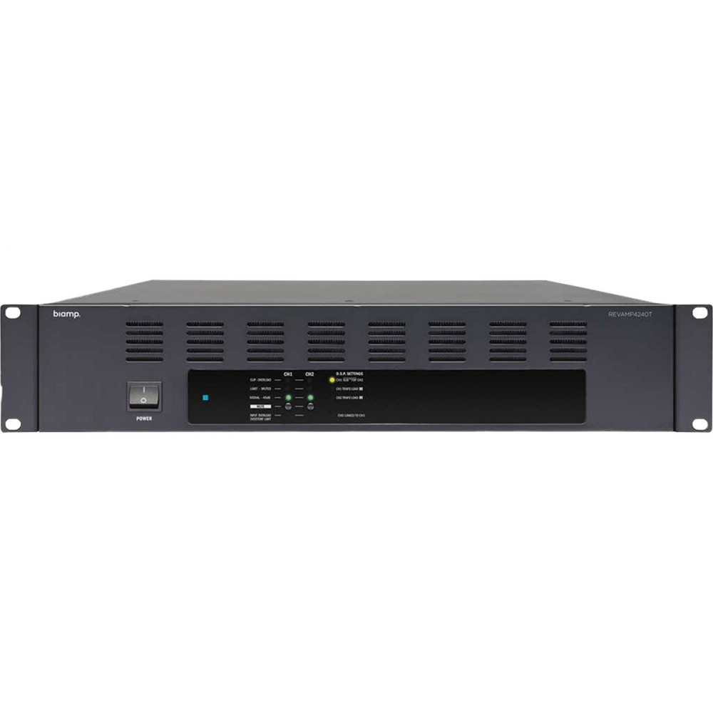 Усилитель BIAMP [REVAMP2600] (APART) 2-канальный (DSP + 9 пресетов): 2 х 840Вт /4Ом; 2 х 420Вт /8Ом. Вх.: 2 х XLR/ 2 х Euroblock/ 2 x 2RCA. Вых.:2 x Euroblock / 2 х SpeakON. 2U.