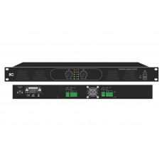Усилитель [T-2120DSA] ITC, Двухканальный усилитель Class-D, 2х120W, 100V/4Ohm, 1U высота, управление громкостью на передней панели.
