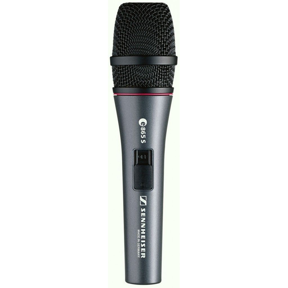 Микрофон Sennheiser [E 865-S] конденсаторный вокальный, суперкардиоида, бесшумный выключатель ON/OFF, 20 - 20000 Гц