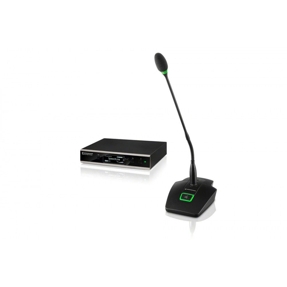 Беспроводная система SL DW [506616R] Sennheiser [SL TS 153 GN-L SET DW-3 EU] с настольным передатчиком SL Tablestand 153-S DW и микрофоном gooseneck MEG 14-40-L B со световым кольцом (3 места)