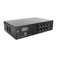 Микшер-усилитель Intrend [ITMXAMP-60MT] MP3, FM тюнер, USB, Bluetooth, 2хMic/3хLine входы, 1хLine выход,60 Вт, 4/8Ом/100V, IR-пульт в комплекте