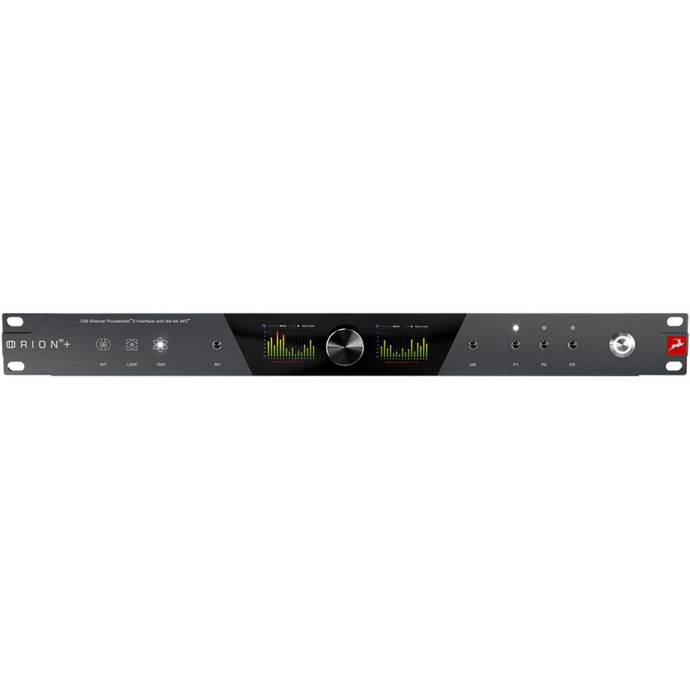 Аудиоинтерфейс Antelope Audio [Orion 32+ Gen 4] 24 бит 192 кГц, AFC: 64-бит, 32 входа, 32 выхода, динамический диапазон до 130 дБ, 128 каналов оптического MADI, 8 каналов ADAT и 2 канала S/PDIF, Вход word clock, 2х word clock, вход 10M, Thunderbolt 3