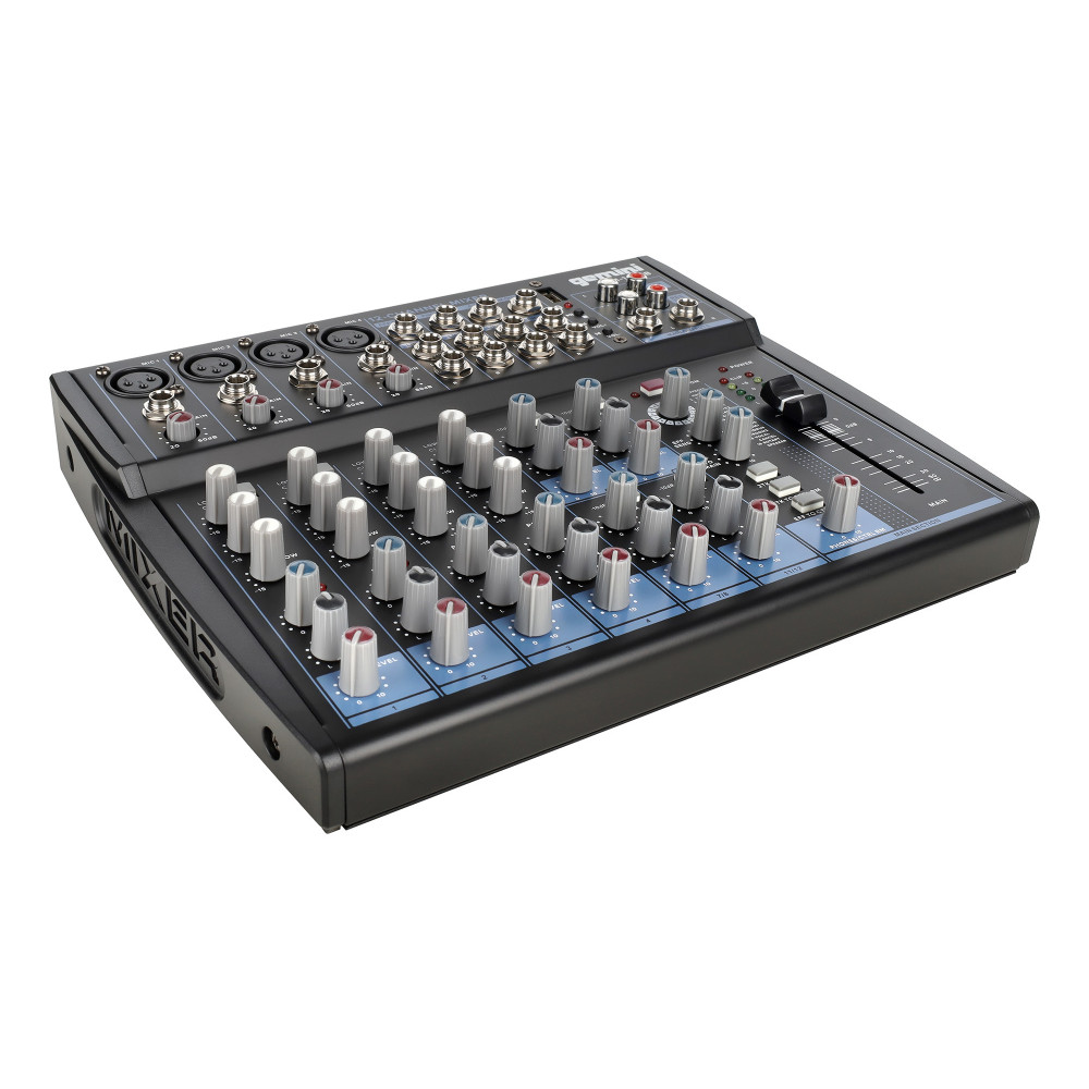 Микшер [GEM-12USB] Gemini [GEM-12USB] аналоговый, 12 каналов, DSP, выход на наушники, Bluetooth, USB-проигрыватель файлов в формате MP3/WAV