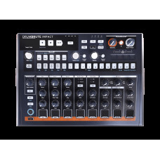 Микшер (драм машина) [561101] Arturia [DrumBrute Impact] аналоговый, 10 барабанов и перкуссии, 64-шаговый секвенсор, функции Swing, Step Repeat, Roller, Looper, 4x1/8" mini Jack выхода: стерео выход для наушников 1/8" mini Jack, 1/4" TRS Ja