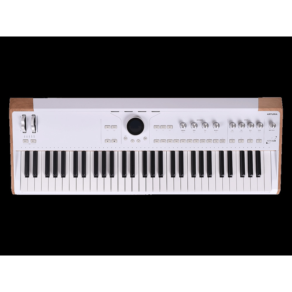 Сценическая клавиатура Arturia [Astrolab White] 61 клавиша, полувзвешенная механика, 10 звуковых движков, вокодер, 10 кнопок пресетов, 4 макрорегулятора, MIDI-вход, USB-C и USB-A; аудио Bluetooth; WiFi, цвет белый