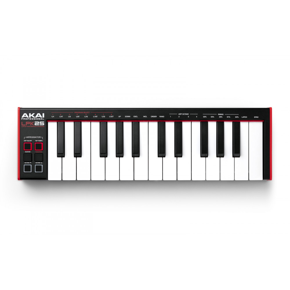 MIDI клавиатура [LPK25MK2] AKAI [LPK25 MKII] 25 динамических мини-клавиш, арпеджиатор, USB-B