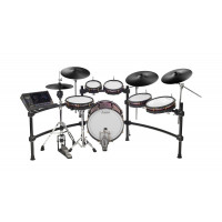 Электронная ударная установка [STRATAPRIMEKIT] Alesis [STRATA PRIME KIT] Барабаны: 14 малый, 8"/10"/12"/14 томы, 20 кик; арелки: Две 16 краш-тарелки, 18 райд, 14 хэт; Модуль: 10.1-дюймовый сенсорный экран, движок BFD (2 места)