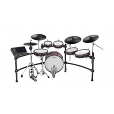 Электронная ударная установка [STRATAPRIMEKIT] Alesis [STRATA PRIME KIT] Барабаны: 14 малый, 8"/10"/12"/14 томы, 20 кик; арелки: Две 16 краш-тарелки, 18 райд, 14 хэт; Модуль: 10.1-дюймовый сенсорный экран, движок BFD (2 места)