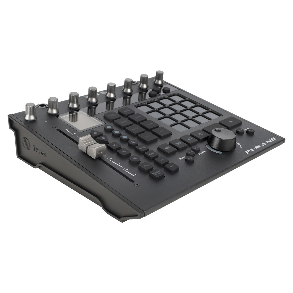 MIDI контроллер [110205A2016] Icon [P1 Nano] компактный однофейдерный DAW контроллер, сенсорный моторизованный фейдер, программируемый 4" цифровой сенсорный дисплей, Jog Wheel, 8 двухфункциональных энкодеров, Mackie Control, HUI, USB-C