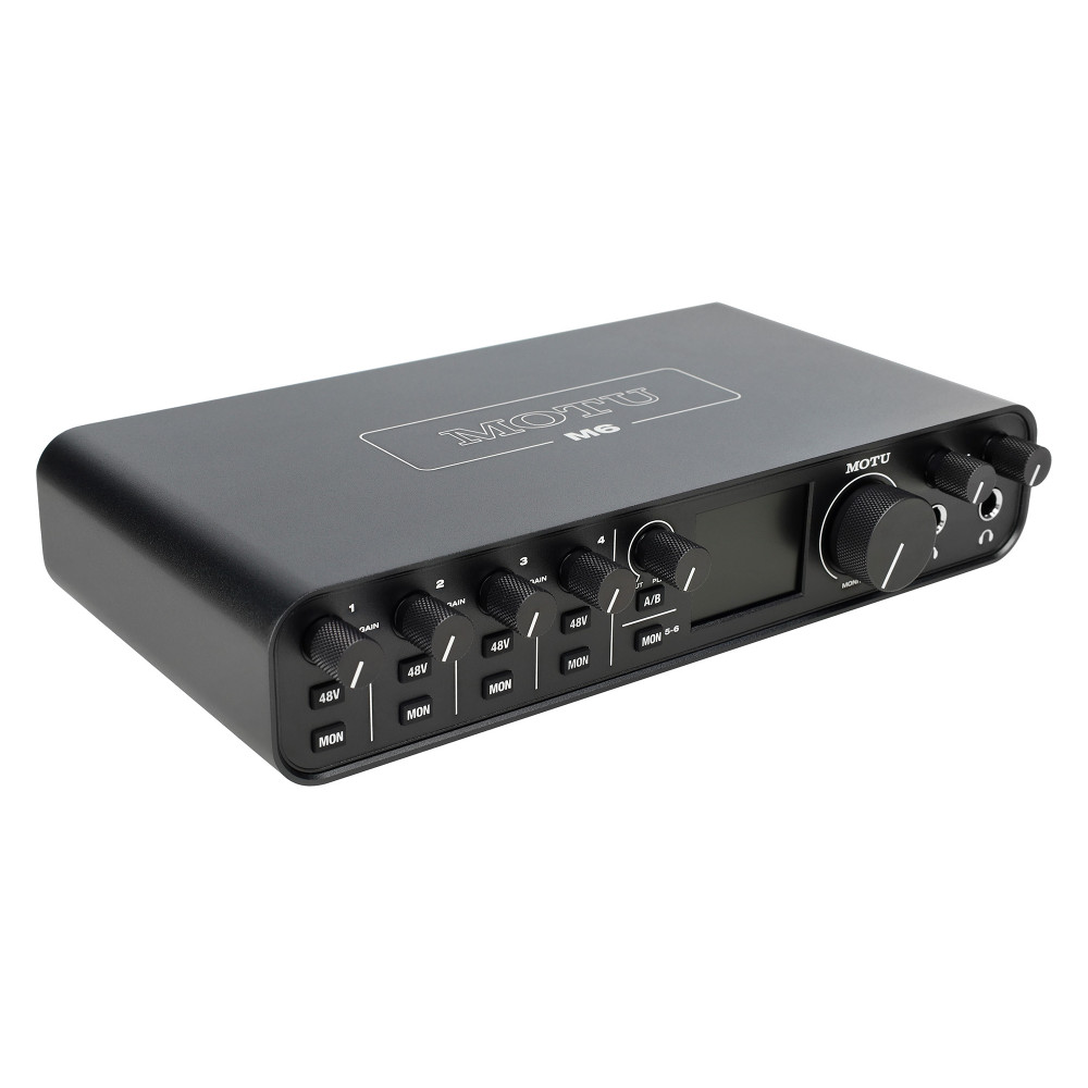 Аудиоинтерфейс USB [3160/3161] Motu [M6] АЦП/ЦАП: 24 бит/192 кГц, ЦАП ESS Sabre32 Ultra, дин. диапазон: 120 дБ, THD+N: -110 дБ, 4xCombo XLR/TRS, 2x1/4" TRS Jack входа / 4x1/4" TRS Jack выхода, 2x1/4" TRS Jack выхода для наушников, MIDI, USB