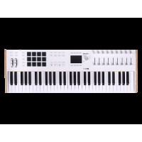 MIDI клавиатура [231631] Arturia [KeyLAB 61 MK3 White] 61 клавиша, полувзвешенная механика, дисплей, 12 пэдов, 9 фейдеров, 9 поворотных регуляторов, 3 входа для подключения педалей, MIDI in/out, USB-C