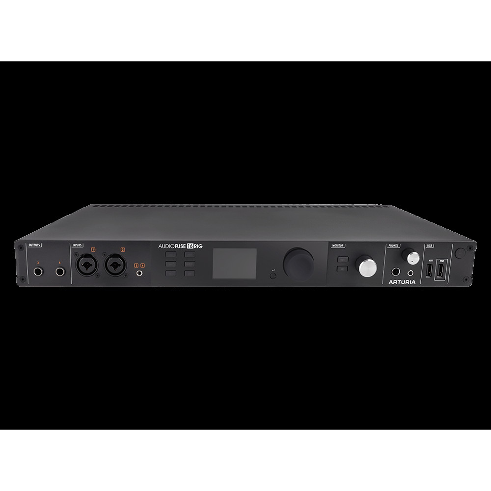 Аудиоинтерфейс USB [831001] Arturia [Audiofuse 16 Rig] 24бит/192кГц, 2 комбо входа XLR/1/4", 16 аналоговых входов, 10 аналоговых выходов, 2 выхода для наушников, 2 входа и 2 выхода ADAT, вход/выход Word Clock, MIDI (In/Out/Thru), 3 порта USB-A для по