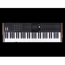 MIDI клавиатура [231632] Arturia [KeyLAB 61 MK3 Black] 61 клавиша, полувзвешенная механика, дисплей, 12 пэдов, 9 фейдеров, 9 поворотных регуляторов, 3 входа для подключения педалей, MIDI in/out, USB-C