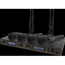 Микрофонная радиосистема Axelvox [DX800FC] UHF 650 - 758 MHz, цифровая модуляция, LCD дисплей, DSP, ручной микрофон - 4 шт.