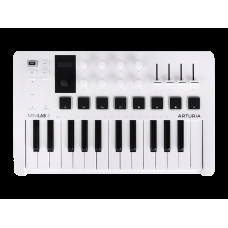MIDI клавиатура [231501] Arturia [MiniLAB 3] 25 клавиш, 8 энкодеров, 8 RGB пэдов, 8 фейдеров, дисплей, сенсорные регуляторы Pitch/Modulation, MIDI-выход, 1/4" Jack вход педали, режим Chord, арпеджиатор, USB-C