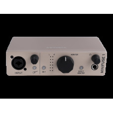Аудиоинтерфейс USB [800121] Arturia [MiniFuse 1 Champagne] 24бит/192кГц, комбинированный разъем XLR и 6.3 мм для записи инструментов и вокала с фантомным питанием 48 В, выходы на монитор (L/R Jack), выход для наушников
