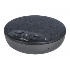 Спикерфон Intrend [ITSPH-W200] 4 капсюля, BT+USB, эффективный радиус 3м, ANC, AEC, AGC, полнодуплексная связь, беспроводное каскадирование 2х спикерфонов, аккумулятор: время работы в режиме разговора до 5 часов. В комплекте USB-dongle
