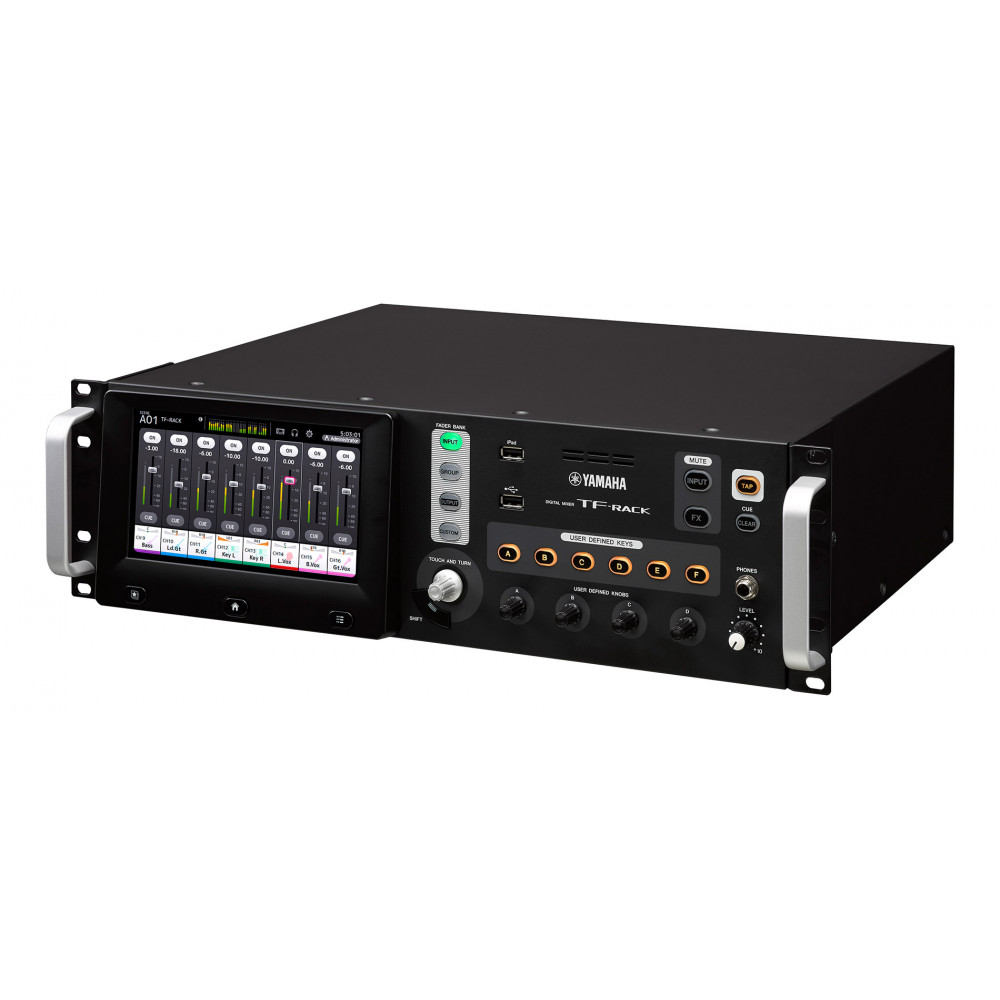 Микшер Yamaha [TF-RACK] цифровой, установка в рэк, входы: 16 mic/line (XLR/TRS combo) + 1 stereo line (RCA pin), выходы: 16 (8 XLR + 8 TRS phone),