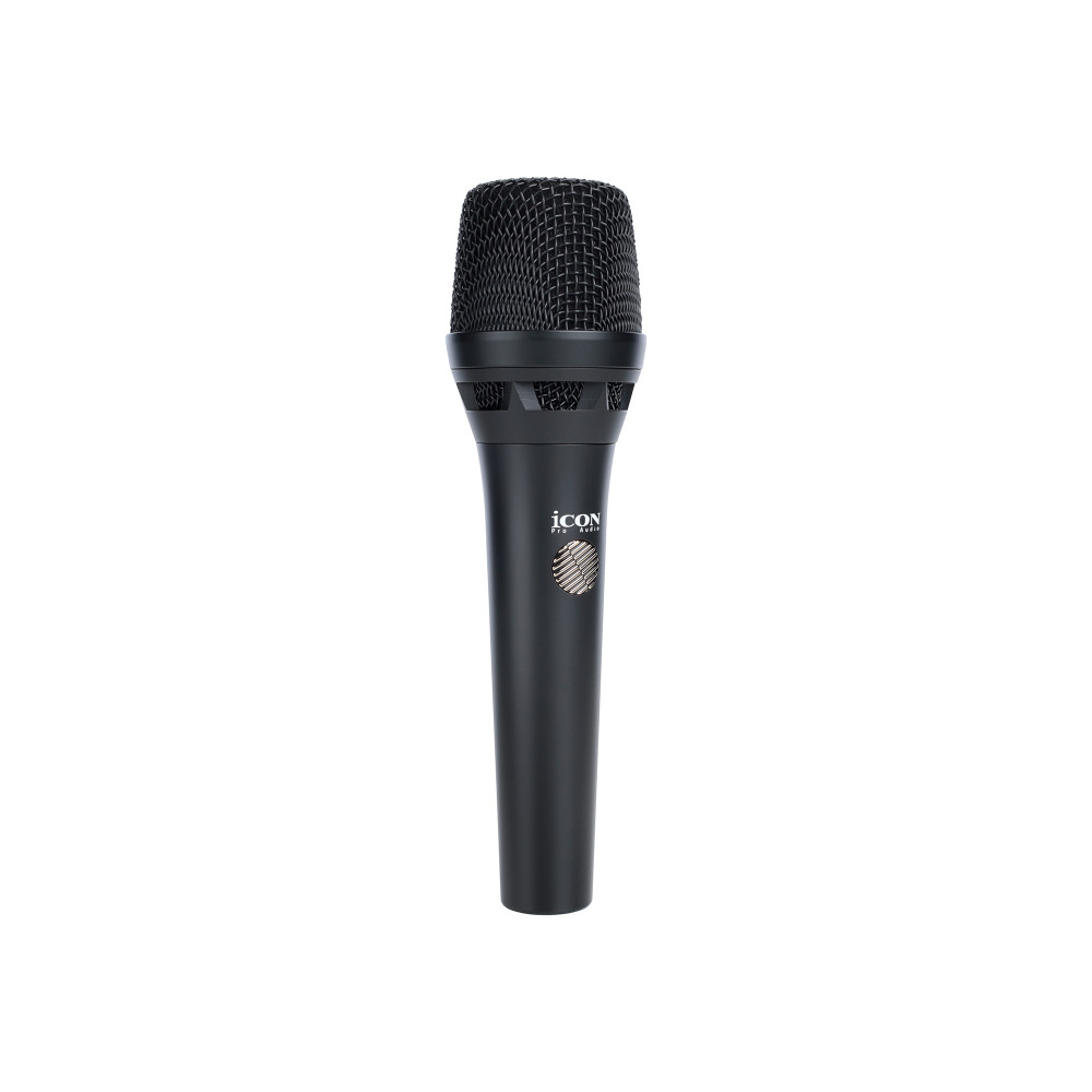 Микрофон конденсаторный Icon [Thunder X] вокальный, направленность Cardioid, диафрагма 32 мм, частототный диапазон 20-20000 Гц, чувствительность 33 дБВ/Па, выходное сопр. 50 Ом, максим. SPL 123 дБ, S/N 84 дБ, питание +48 В, держатель, поп-фильтр