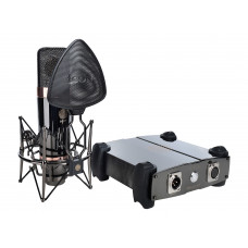 Микрофон ламповый Icon [Space 67] студийный, дифрагма 34 мм, диаграммы Cardioid, Omnidirectional, Figure 8, частотный диапазон 20-20000 Гц, сопротивление 200 Ом, SPL 124 дБ, питание + 48 В, эластичный подвес, поп-фильтр, блок питания, кейс