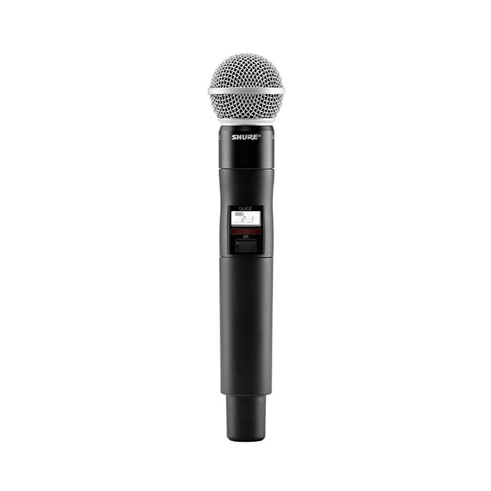 Цифровой ручной передатчик QLXD2 SHURE [QLXD2/SM58=-G51] диапазон 470-534 МГц, динамический кардиоидный капсюль SM58, цвет чёрный