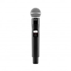 Цифровой ручной передатчик QLXD2 SHURE [QLXD2/SM58=-G51] диапазон 470-534 МГц, динамический кардиоидный капсюль SM58, цвет чёрный