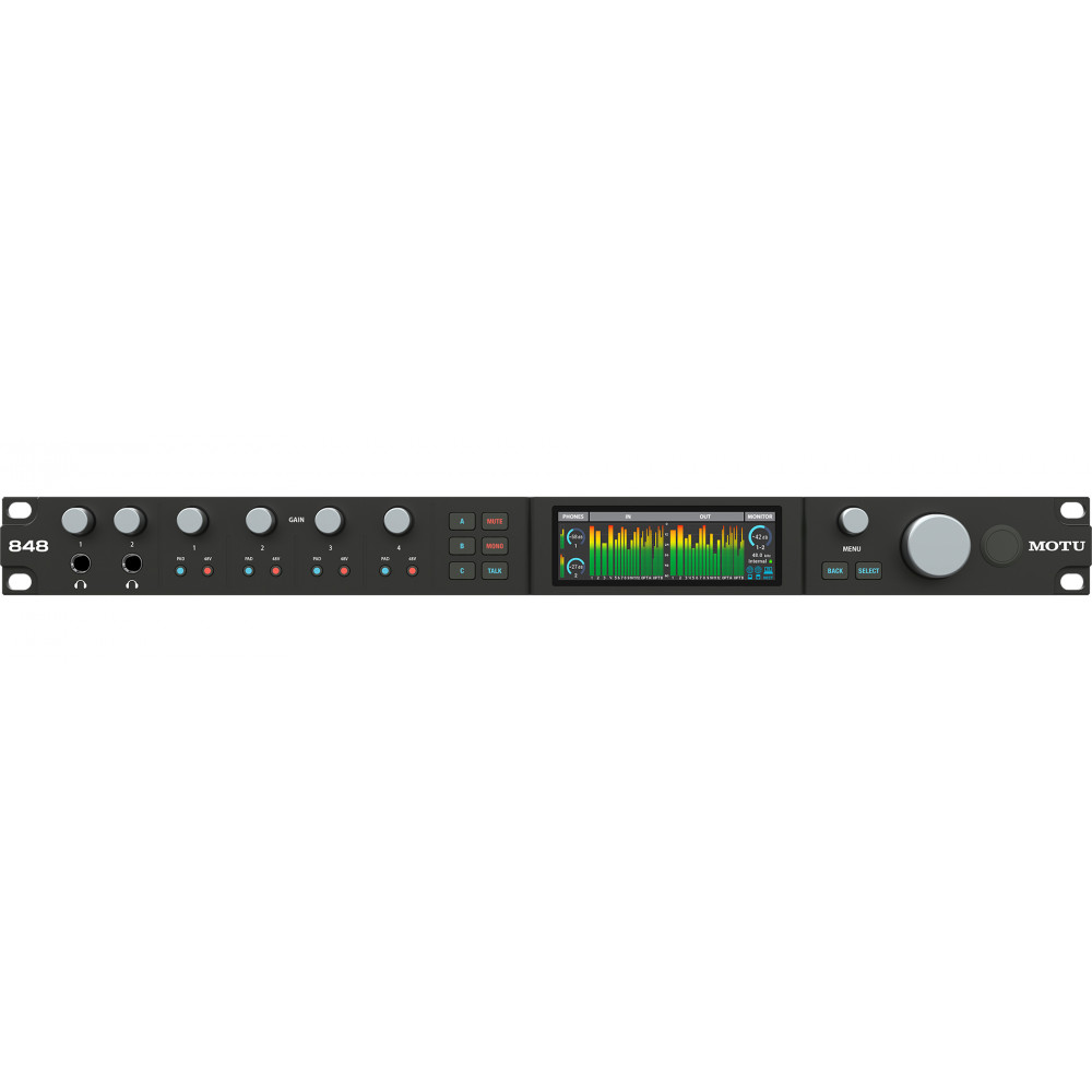 Аудиоинтерфейс USB [9301] Motu [848] АЦП/ЦАП: 24 бит/192 кГц, ЦАП: ESS Sabre 32, 125 дБ