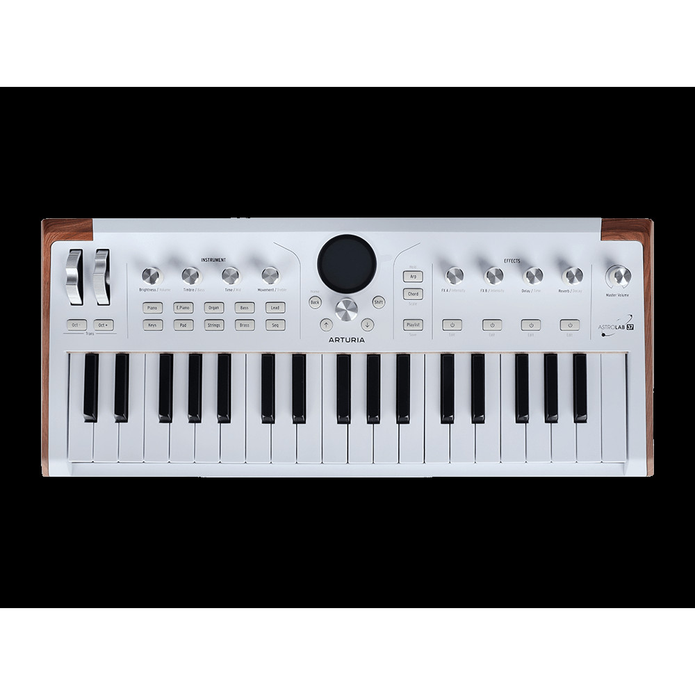 Сценическая клавиатура [230721] Arturia [AstroLab 37 White] Astrolab White 37 клавиш, полувзвешенная механика, 10 звуковых движков, вокодер, 10 кнопок пресетов, 4 макрорегулятора, MIDI-вход, USB-C и USB-A; аудио Bluetooth; WiFi, цвет белый