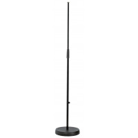 Прямая микрофонная стойка K&M 26000-300-55, высота от 870 до 1565 мм, тяжелое чугунное круглое основание