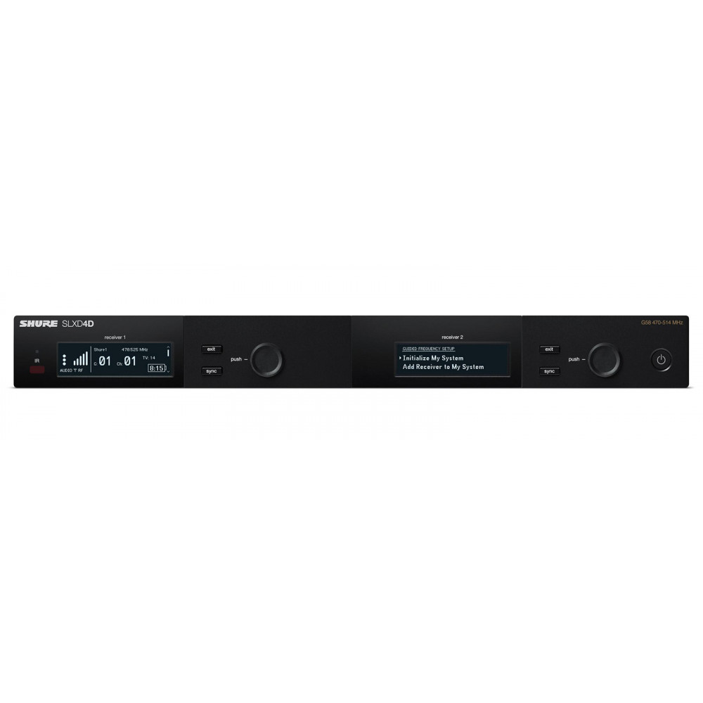 Двухканальный приемник цифровой радиосистемы SLXD SHURE [SLXD4DE=-H56] 518-562MHz