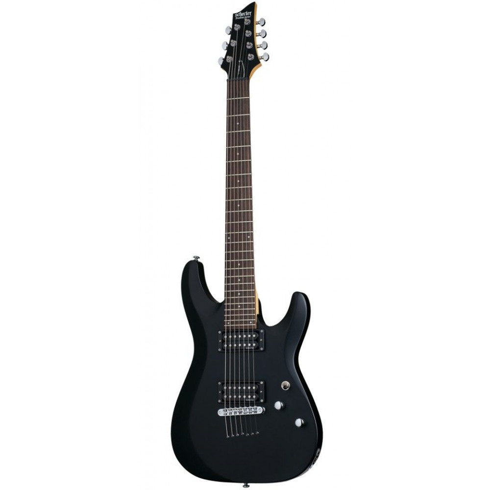 Электрогитара SCHECTER [C-7 DELUXE SBK] электрогитара 7-струнная, корпус: липа, гриф: клен, накладка: палисандр, 24 лада, цвет: Satin Black (SBK)