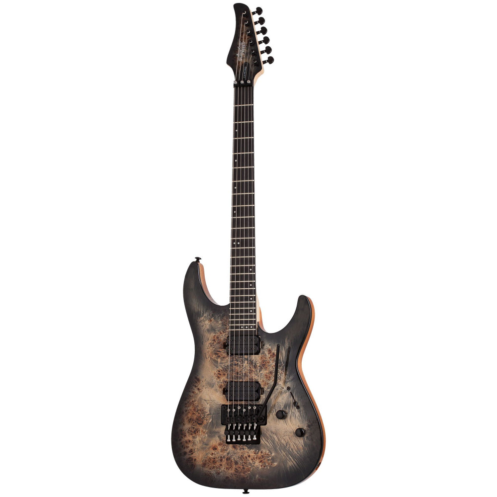 Электрогитара SCHECTER [C-6 FR PRO CB] электрогитара 6-струнная, корпус: красное дерево, топ: кап, гриф: клен 3 куска, накладка: венге, 24 лада, FloydRose, цвет: Charcoal Burst (CB)