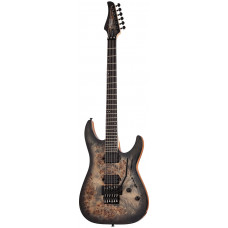 Электрогитара SCHECTER [C-6 FR PRO CB] электрогитара 6-струнная, корпус: красное дерево, топ: кап, гриф: клен 3 куска, накладка: венге, 24 лада, FloydRose, цвет: Charcoal Burst (CB)