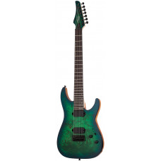 Электрогитара SCHECTER [C-7 PRO AQB] электрогитара 7-струнная, корпус: красное дерево, топ: кап, гриф: клен 3 куска, накладка: венге, 24 лада, цвет: Aqua Burst (AQB)
