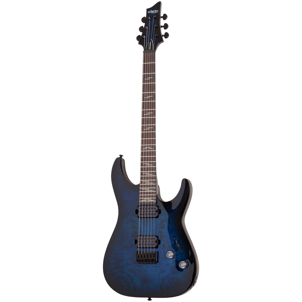 Электрогитара SCHECTER [OMEN ELITE-6 STBB] электрогитара 6-струнная, корпус: красное дерево, топ: кап, гриф: клен, накладка: палисандр, 24 лада, цвет: See-Thru Blue Burst (STBB)
