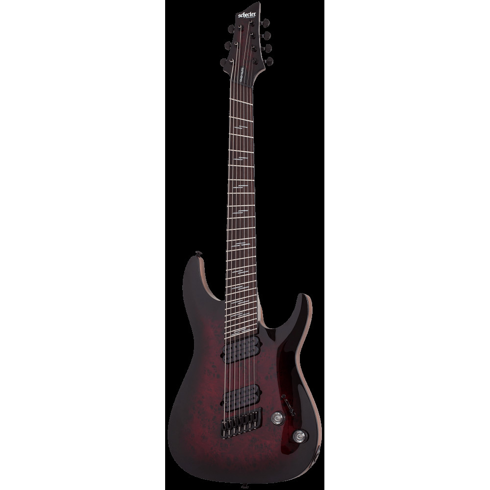 Электрогитара SCHECTER [OMEN ELITE-7 MS BCHB] электрогитара 7-струнная, мультимензур, корпус: красное дерево, топ: кап, гриф: клен, накладка: палисандр, 24 лада, цвет: Black Cherry Burst (BCHB)