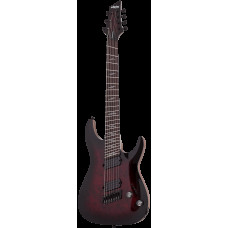 Электрогитара SCHECTER [OMEN ELITE-7 MS BCHB] электрогитара 7-струнная, мультимензур, корпус: красное дерево, топ: кап, гриф: клен, накладка: палисандр, 24 лада, цвет: Black Cherry Burst (BCHB)