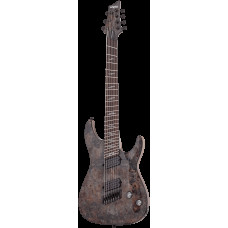 Электрогитара SCHECTER [OMEN ELITE-7 MS CHAR] электрогитара 7-струнная, мультимензур, корпус: красное дерево, топ: кап, гриф: клен, накладка: палисандр, 24 лада, цвет: Charcoal (CHAR)