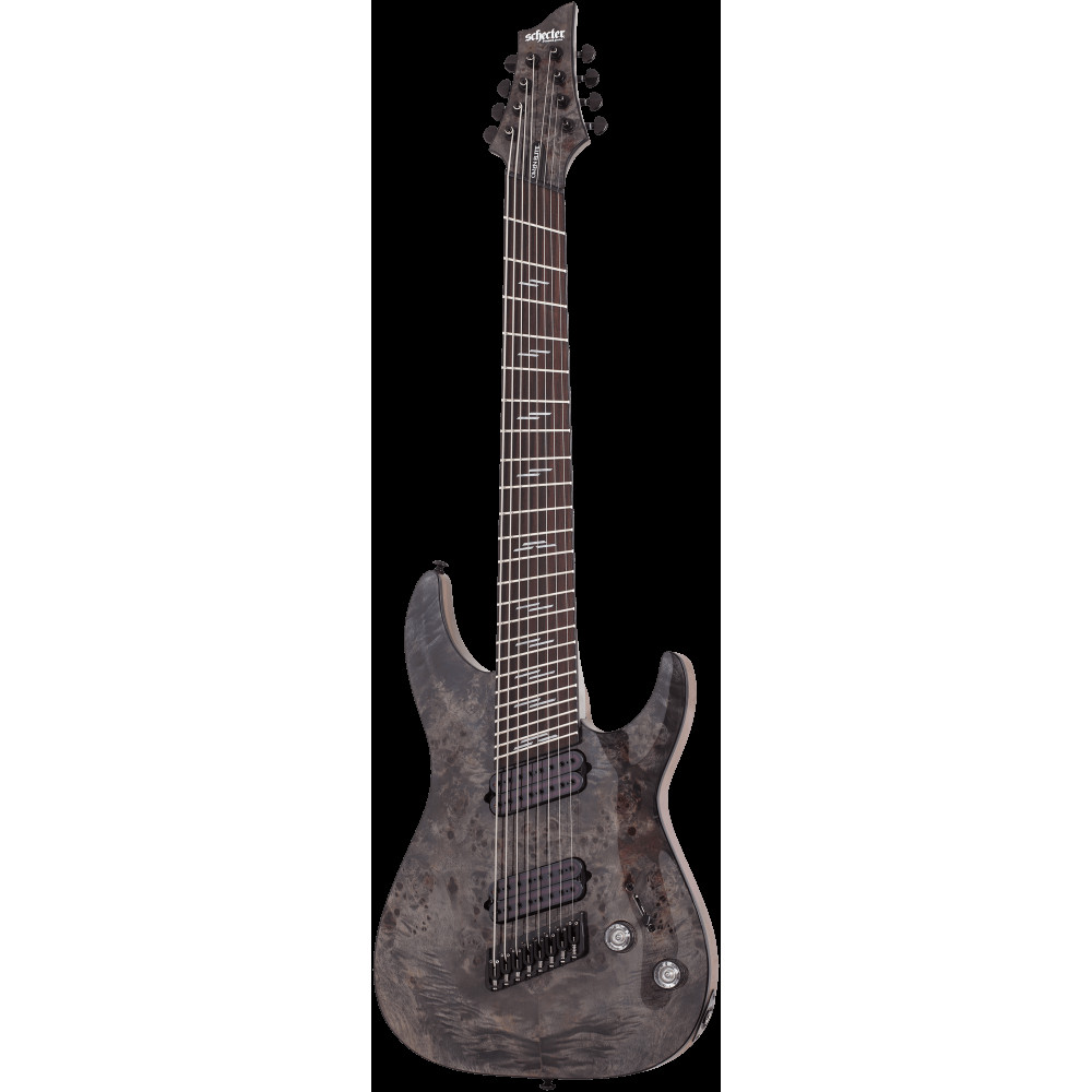 Электрогитара SCHECTER [OMEN ELITE-8 MS CHAR] электрогитара 8-струнная, мультимензур, корпус: красное дерево, топ: кап, гриф: клен, накладка: палисандр, 24 лада, цвет: Charcoal (CHAR)