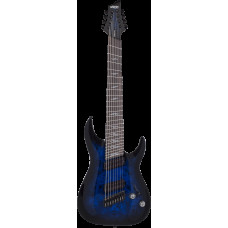 Электрогитара SCHECTER [OMEN ELITE-8 MS STBB] электрогитара 8-струнная, мультимензур, корпус: красное дерево, топ: кап, гриф: клен, накладка: палисандр, 24 лада, цвет: See-Thru Blue Burst (STBB)