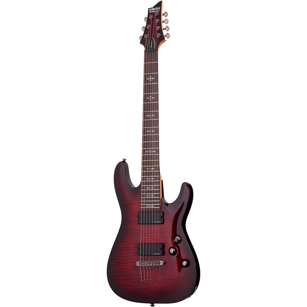 Электрогитара SCHECTER [DEMON-7 CRB] электрогитара 7-струнная, корпус: липа, гриф: клен, накладка: венге, 24 лада, цвет: Crimson Red Burst (CRB)