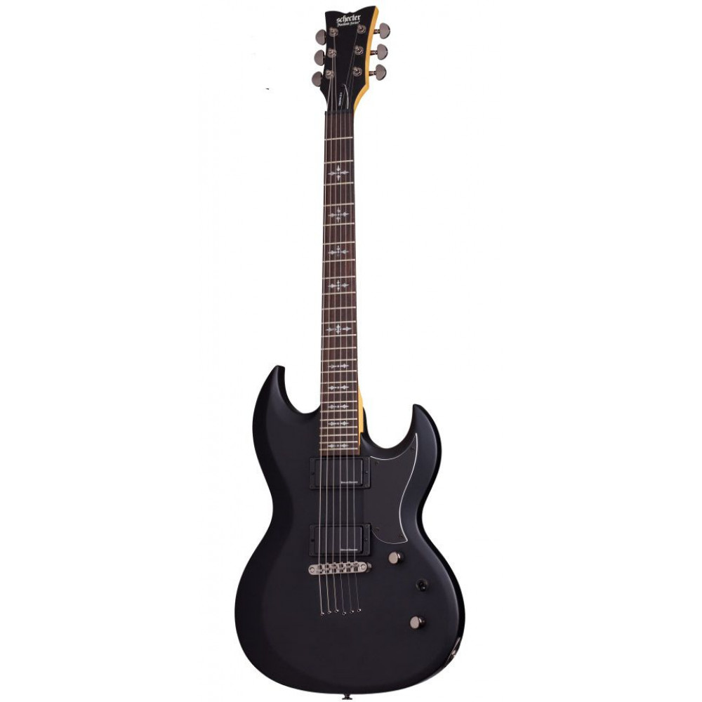 Электрогитара SCHECTER [DEMON S-II ABSN] 6-струнная, корпус: липа, гриф: клен, накладка: палисандр, 24 лада, цвет: Aged Black Satin (ABSN)