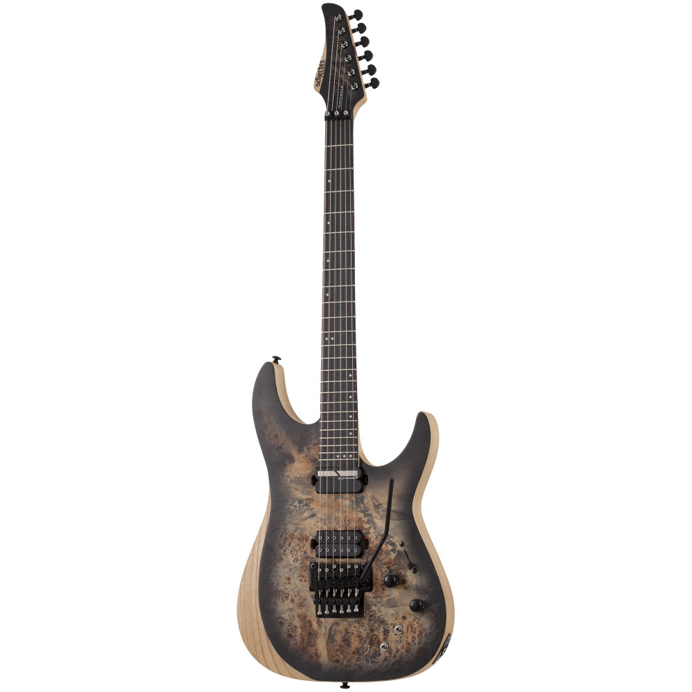 Электрогитара SCHECTER [REAPER-6 FR S CB] электрогитара 6-струнная, корпус: болотный ясень, топ: кап, гриф: клен, накладка: черное дерево, 24 лада, Sustaniac, FloydRose, цвет: Satin Charcoal Burst (CB)