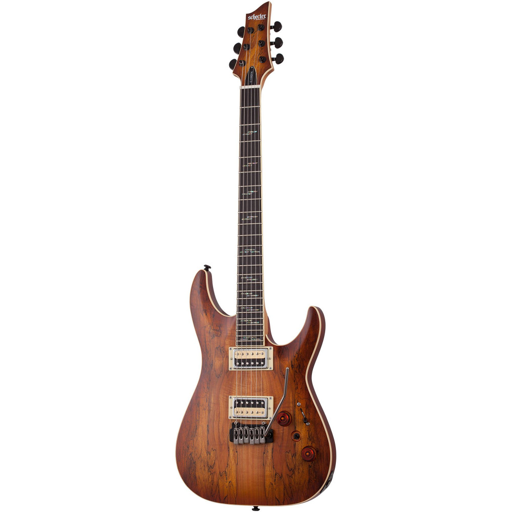 Электрогитара SCHECTER [C-1 EXOTIC SPALTED MAPLE SNVB] электрогитара 6-струнная, корпус: красное дерево, топ: клен, гриф: клен, накладка: черное дерево, 24 лада, цвет: Satin Natural Vintage Burst (SNVB)