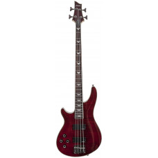 Бас-гитара SCHECTER [OMEN EXTREME-4 LH BCH] леворукая 4-струнная бас-гитара, корпус: красное дерево, топ: огненный клен, гриф: клен, накладка: палисандр, 24 лада, цвет: Black Cherry (BCH)