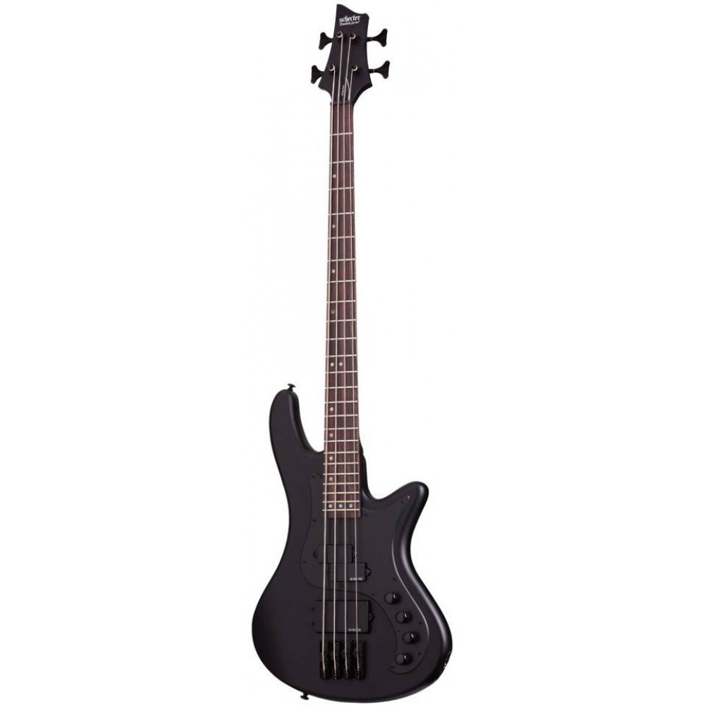 Бас-гитара SCHECTER [STILETTO STEALTH-4 SBK] бас-гитара 4-струнная, корпус: липа, гриф: клен, накладка: палисандр, 24 лада, цвет: Satin Black (SBK)