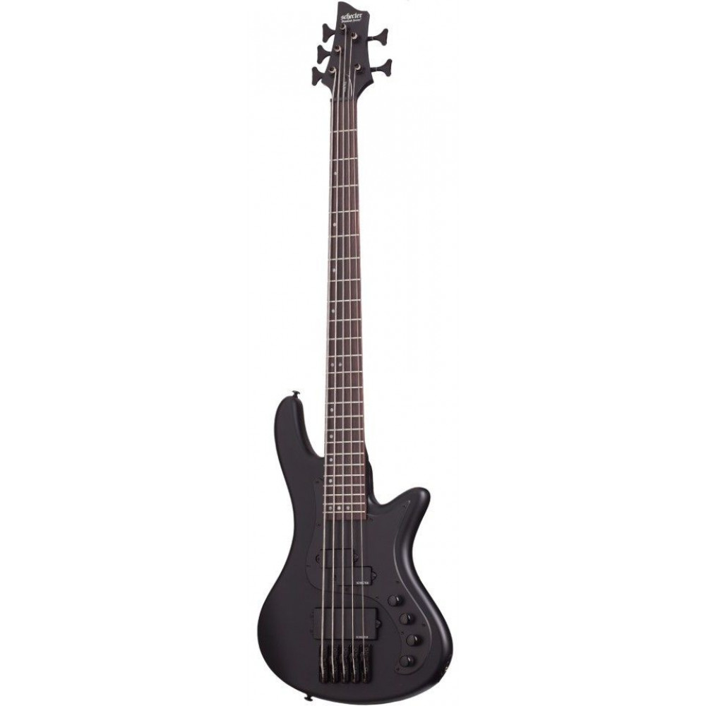 Бас-гитара SCHECTER [STILETTO STEALTH-5 SBK] бас-гитара 5-струнная, корпус: липа, гриф: клен, накладка: палисандр, 24 лада, цвет: Satin Black (SBK)